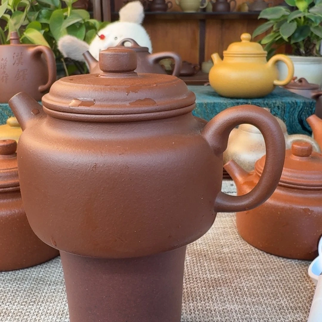长***者茶壶紫砂红皮龙德钟200cc