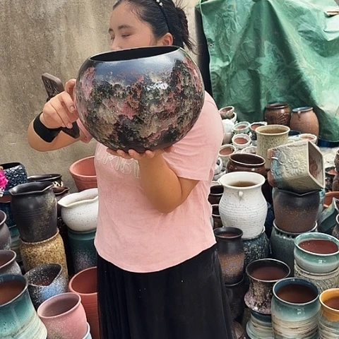 19口22高一个盆子。
