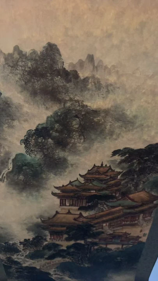 精品摆件仇山水布挂