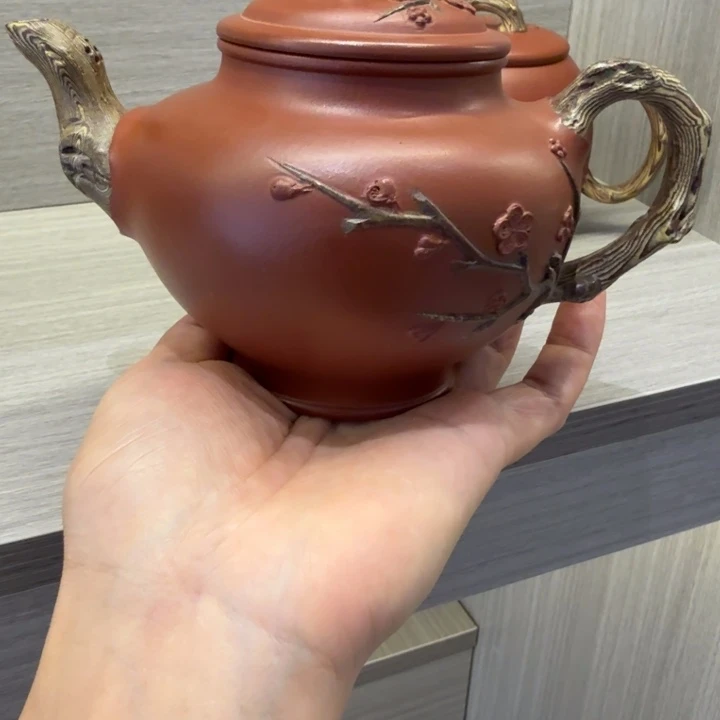 茶壶紫砂350cc绞泥报春