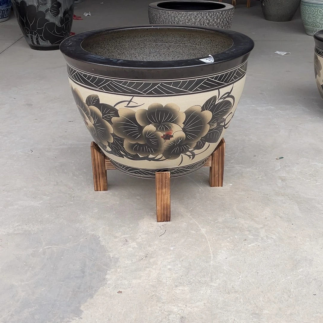 缸瓷器瓷器65高度43带底座