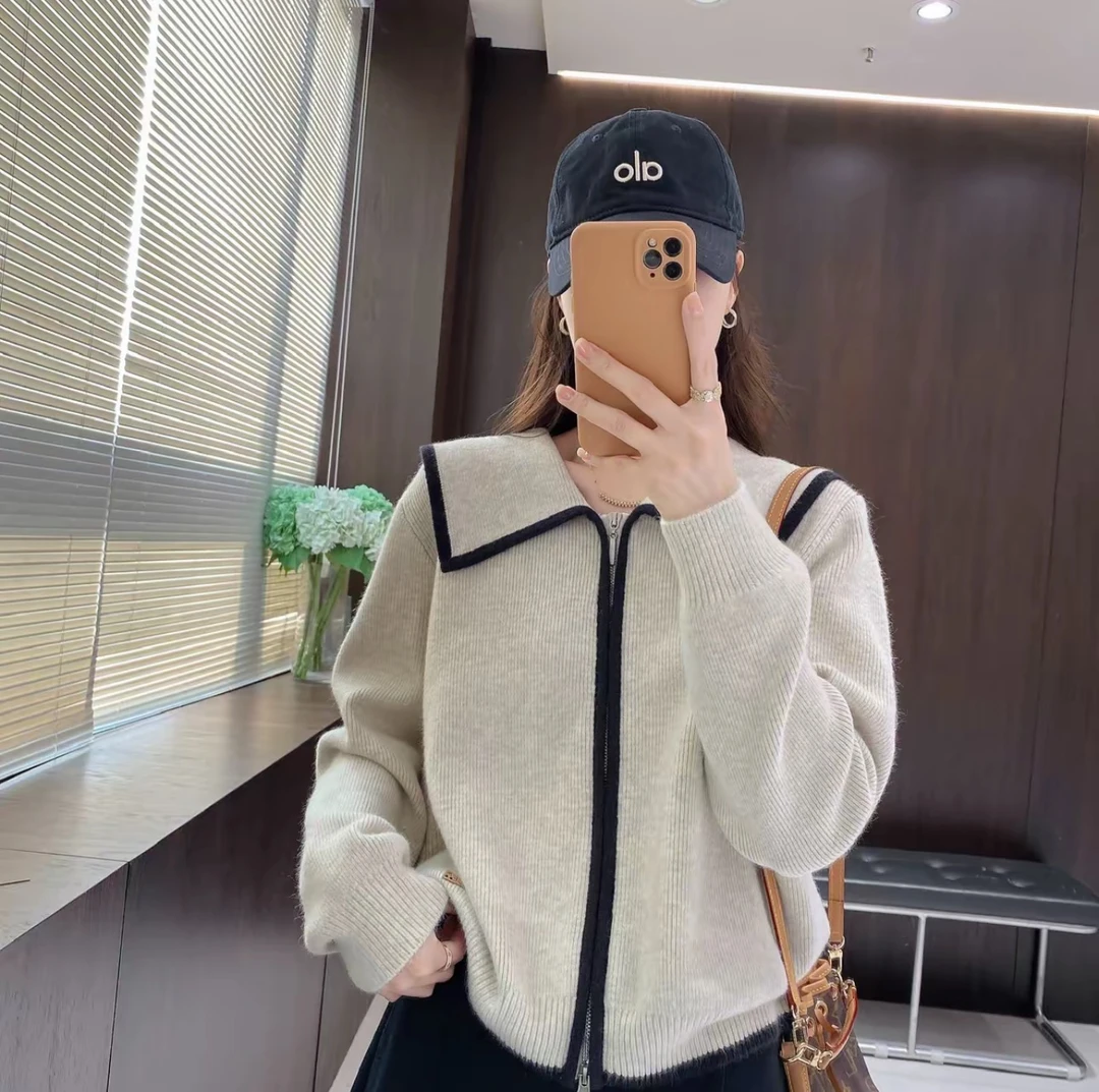 200斤针织大码秋季女长袖韩系毛针织衫网红时尚百搭女装翻领3003