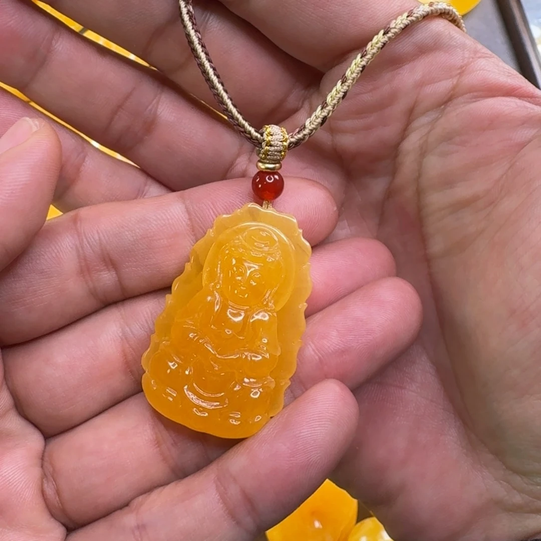 蜜蜡毛衣链未镶嵌