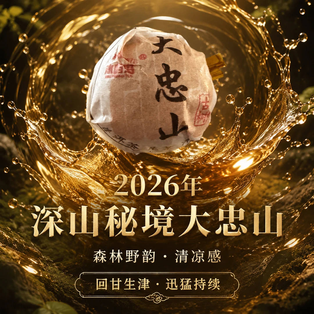 2026年大忠山大树头春【新人必拍交个朋友】普洱生茶20颗手工龙珠