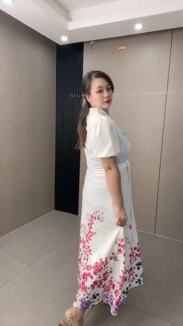 最新【乔姐2205】长裙秋季常规高腰拖尾裙子连衣裙夏季中长款