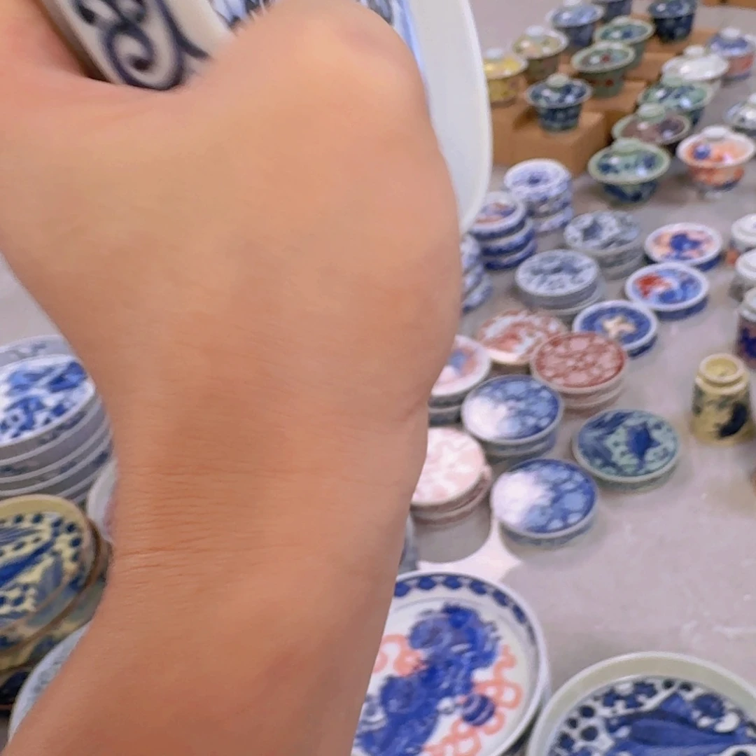 瓷片青花鱼化龙大壶乘景德镇