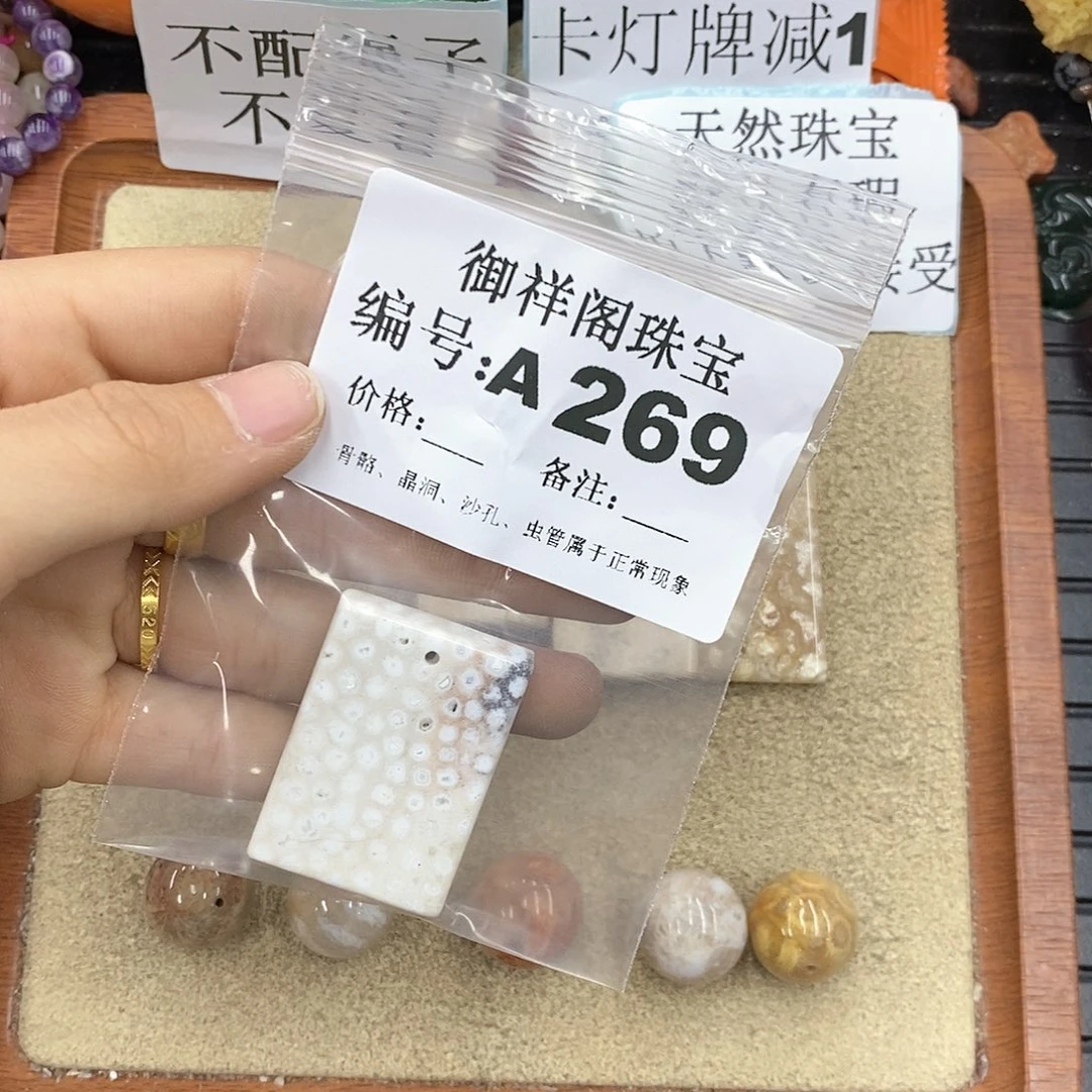 硅化珊瑚（珊瑚玉）颈饰未镶嵌?