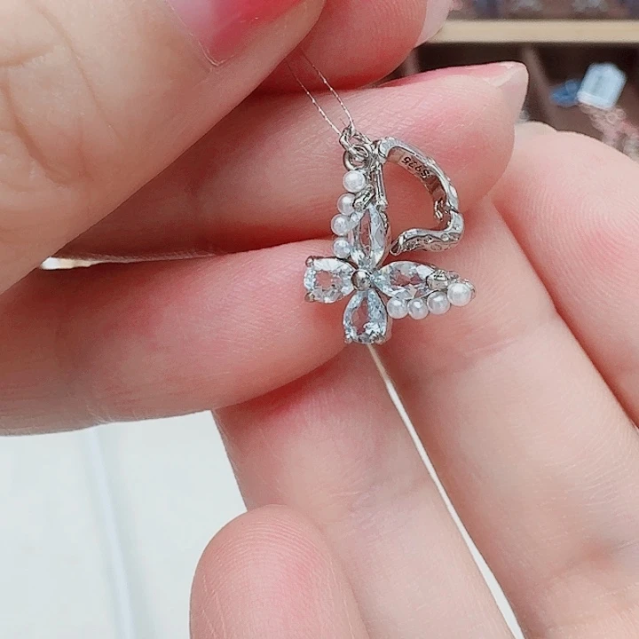 吊坠925银合成碳硅石吊坠