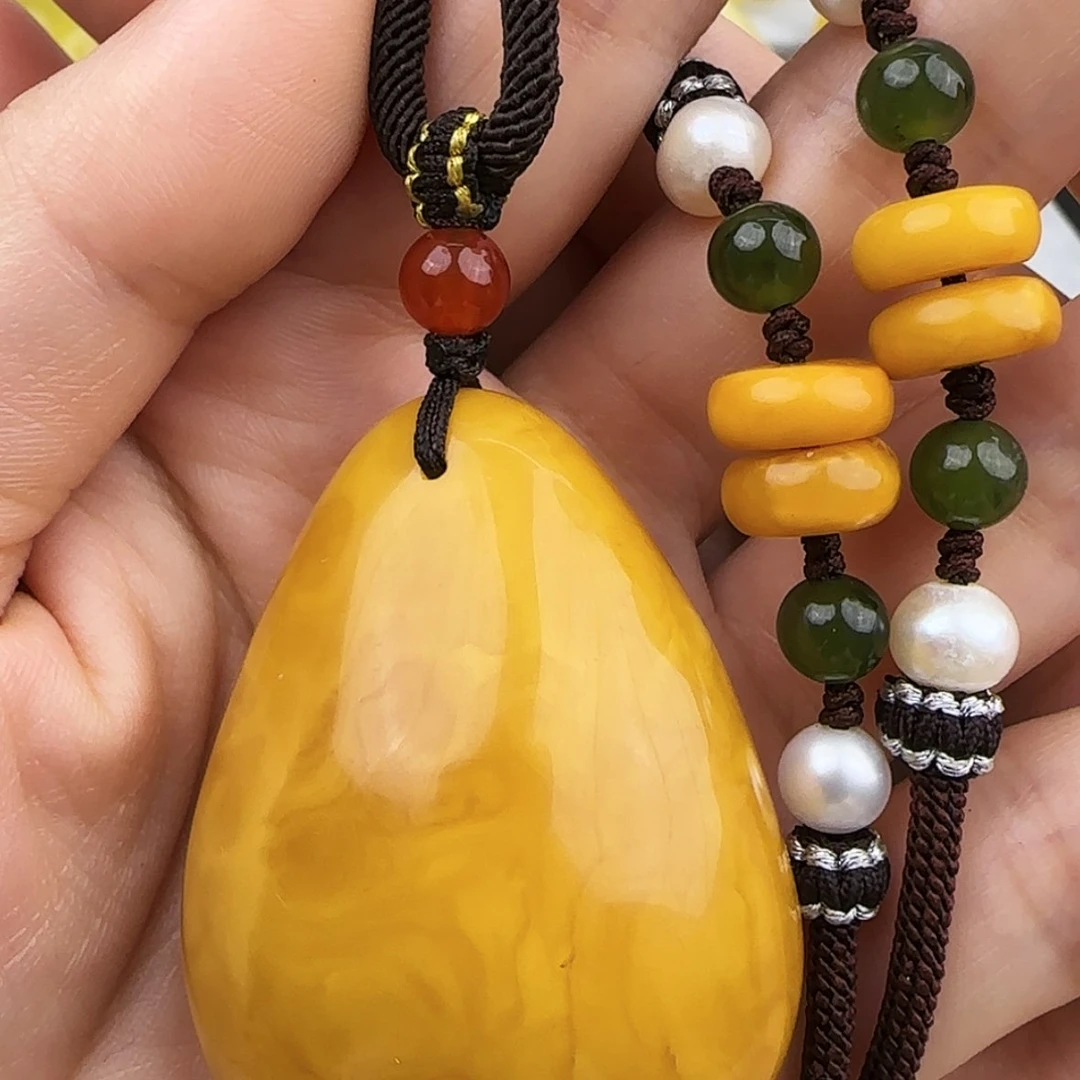 【闪购商品】琥珀颈饰未镶嵌吊坠