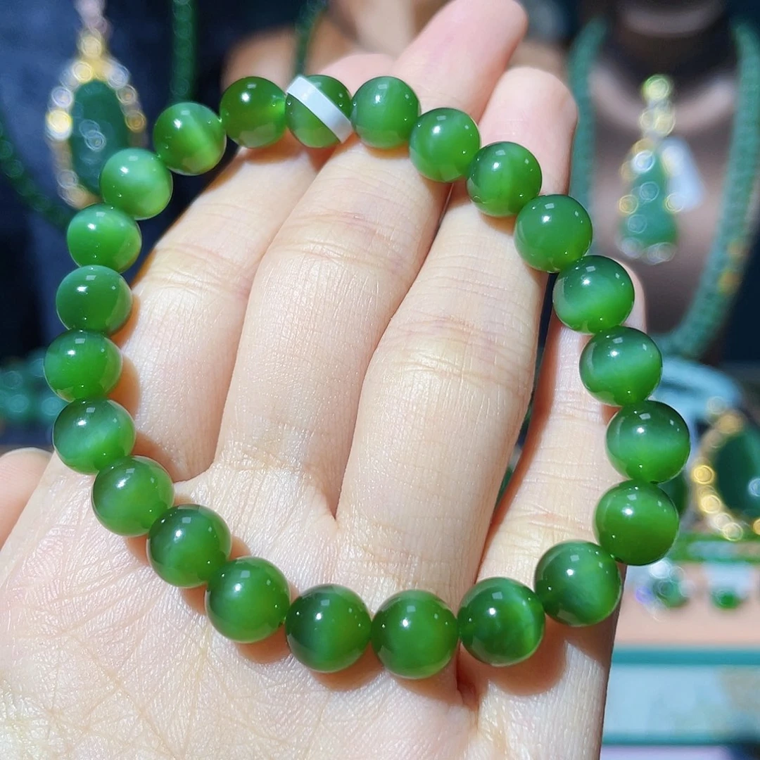 和田玉（碧玉）未镶嵌手链