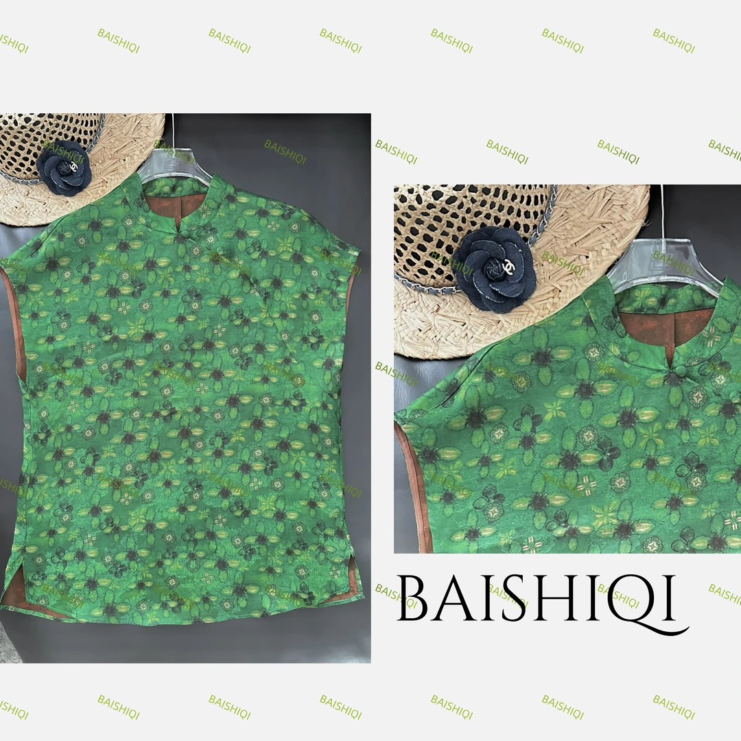 BAISHIQI【碧玉生辉】NEW 新中式国风盘扣提花上衣B03182