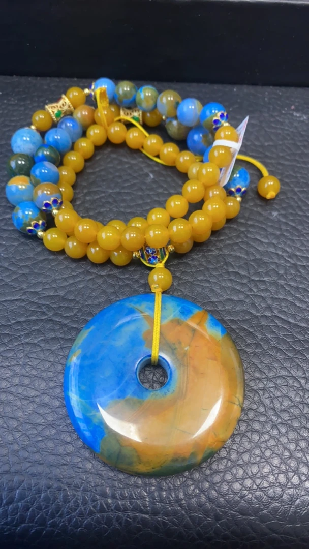 精品时尚百搭万物生海洋之谜玛瑙项链