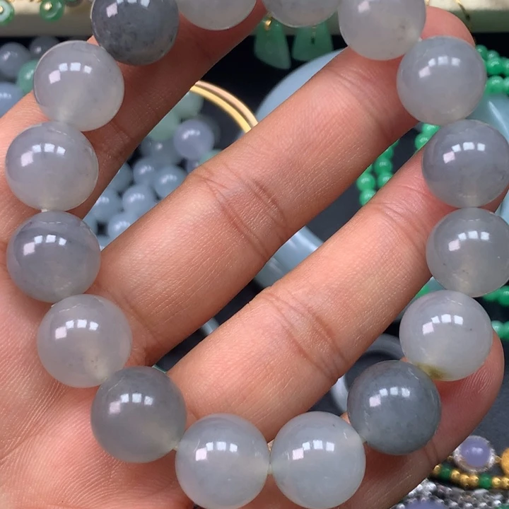 翡翠未镶嵌手链卡12.5