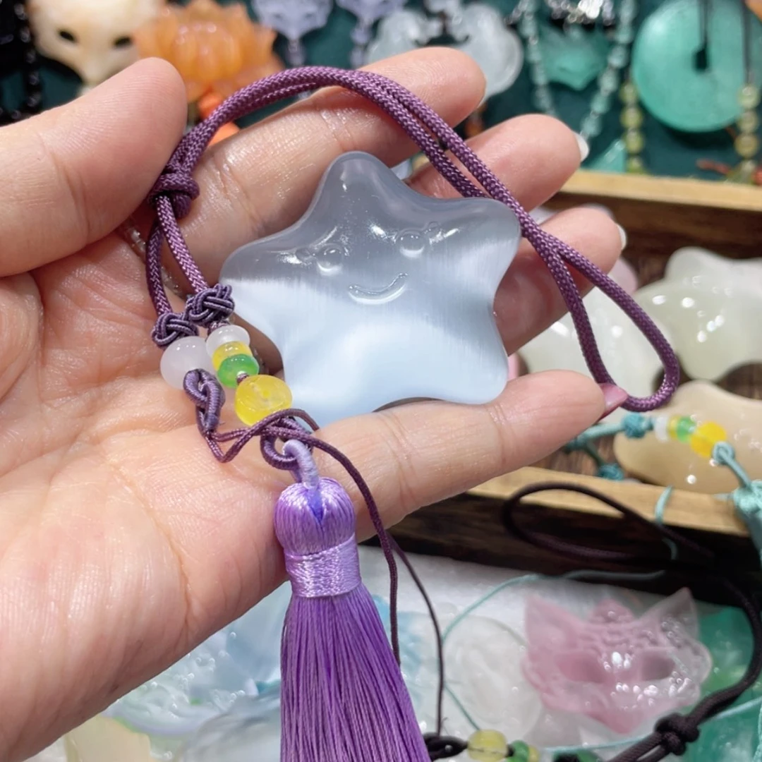 【闪购商品】未镶嵌岫玉颈饰灰**?1手把猫眼