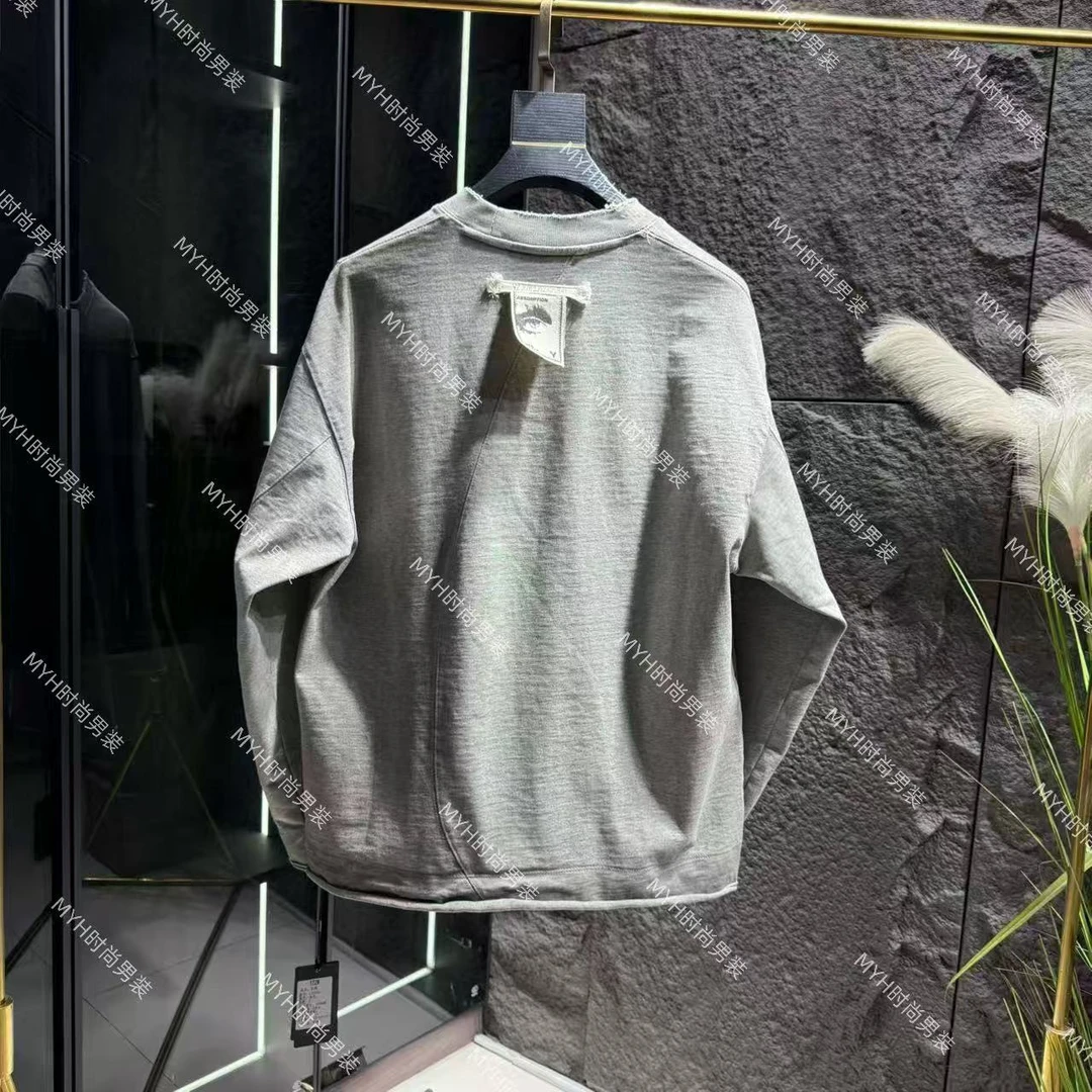 秋冬新款时尚潮牌美式复古做旧重磅磨破设计阔版休闲百搭宽松卫衣