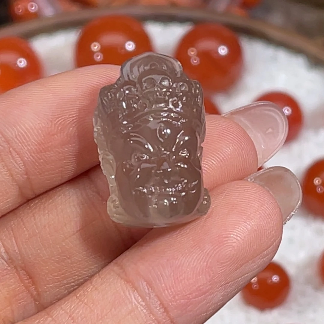 玛瑙/玉髓未镶嵌荔枝冻大黑天