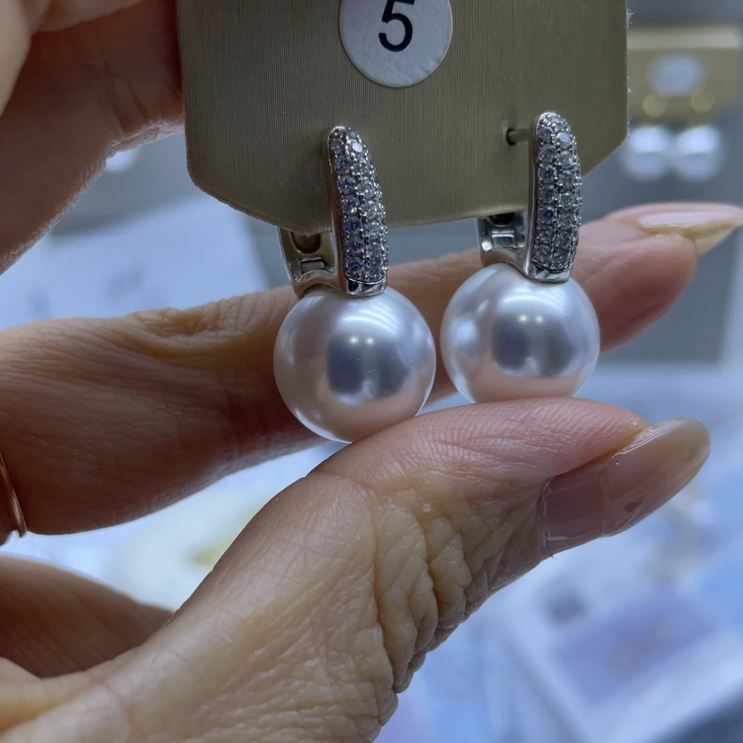 耳饰淡水珍珠银S925镶嵌