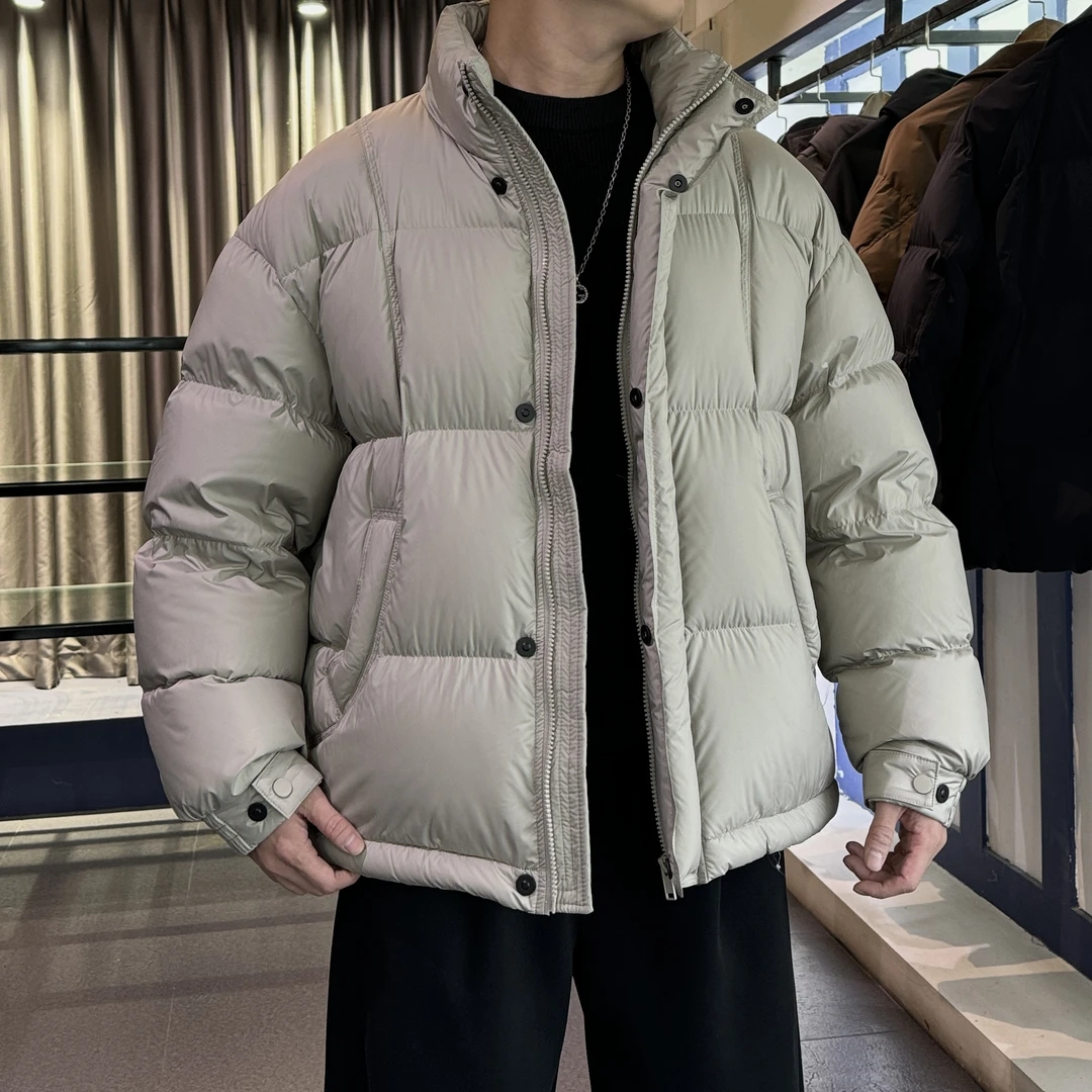 KP-X高充绒三防云朵泡芙90白鸭羽绒服冬季厚款保暖立领百搭男外套