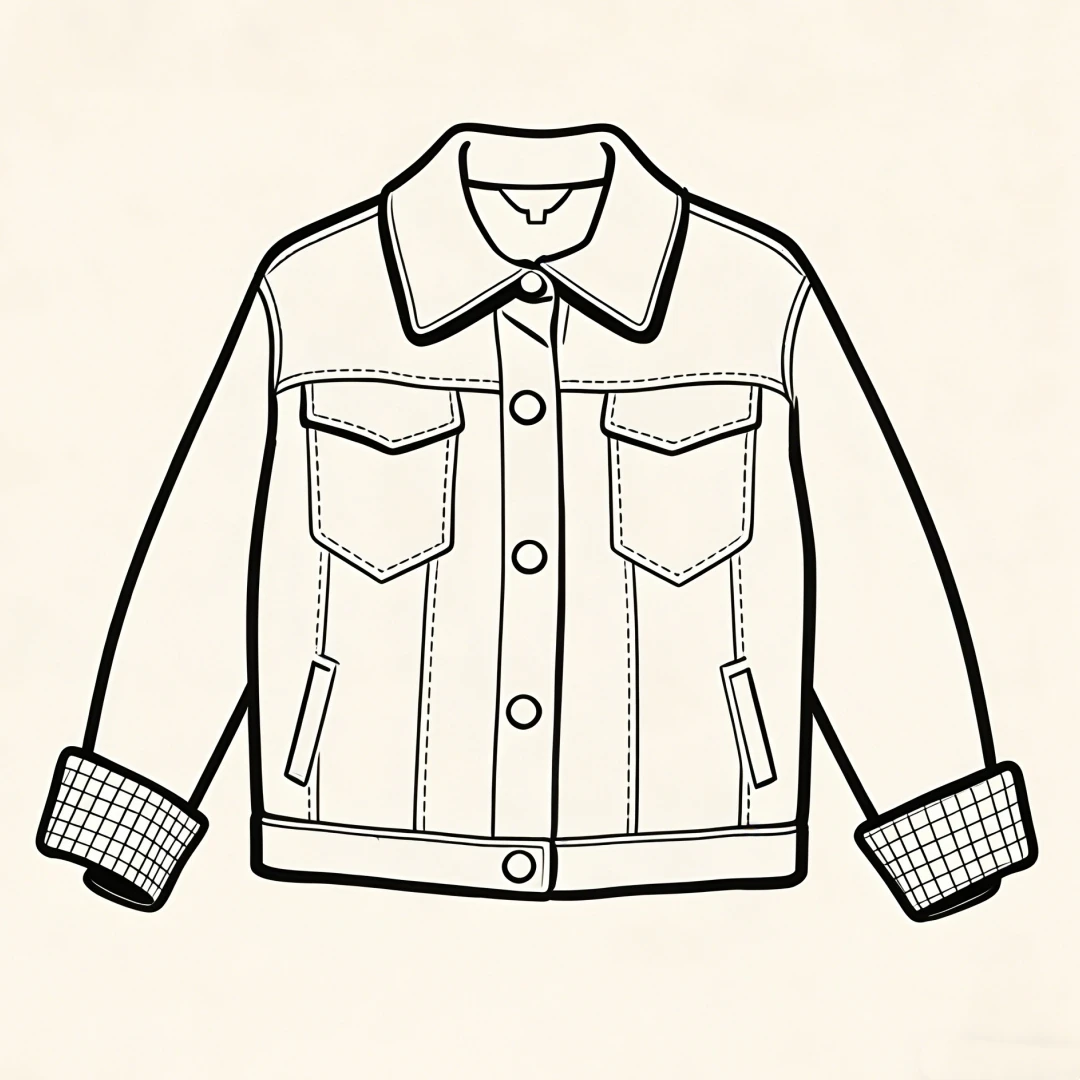 【Montendre】秋冬新款 J 藏青色经典宽松复古植绒牛仔格纹外套