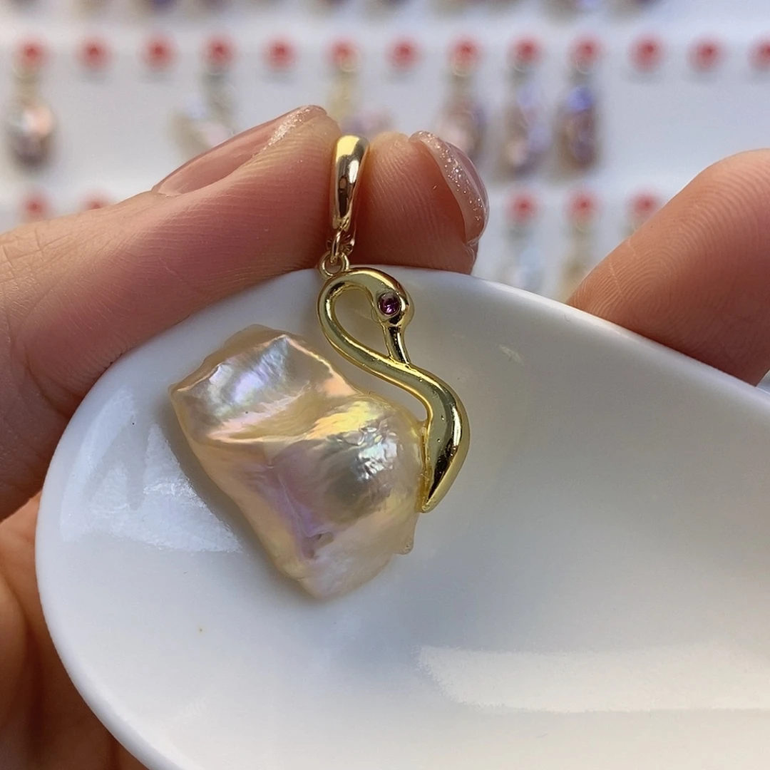 淡水珍珠颈饰银S925镶嵌