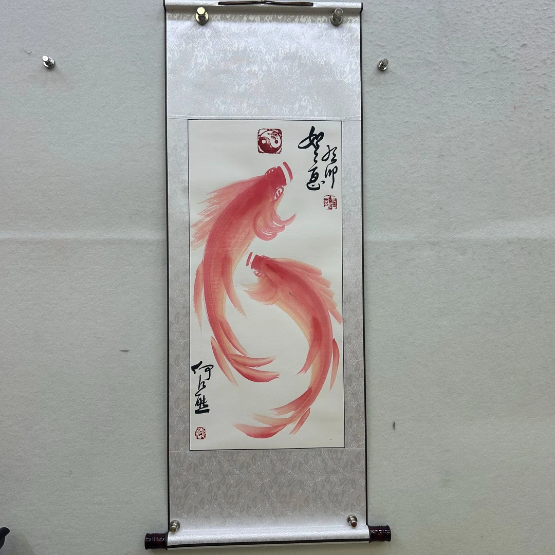 《 如意 》何江熊 手绘 二尺轴 国画