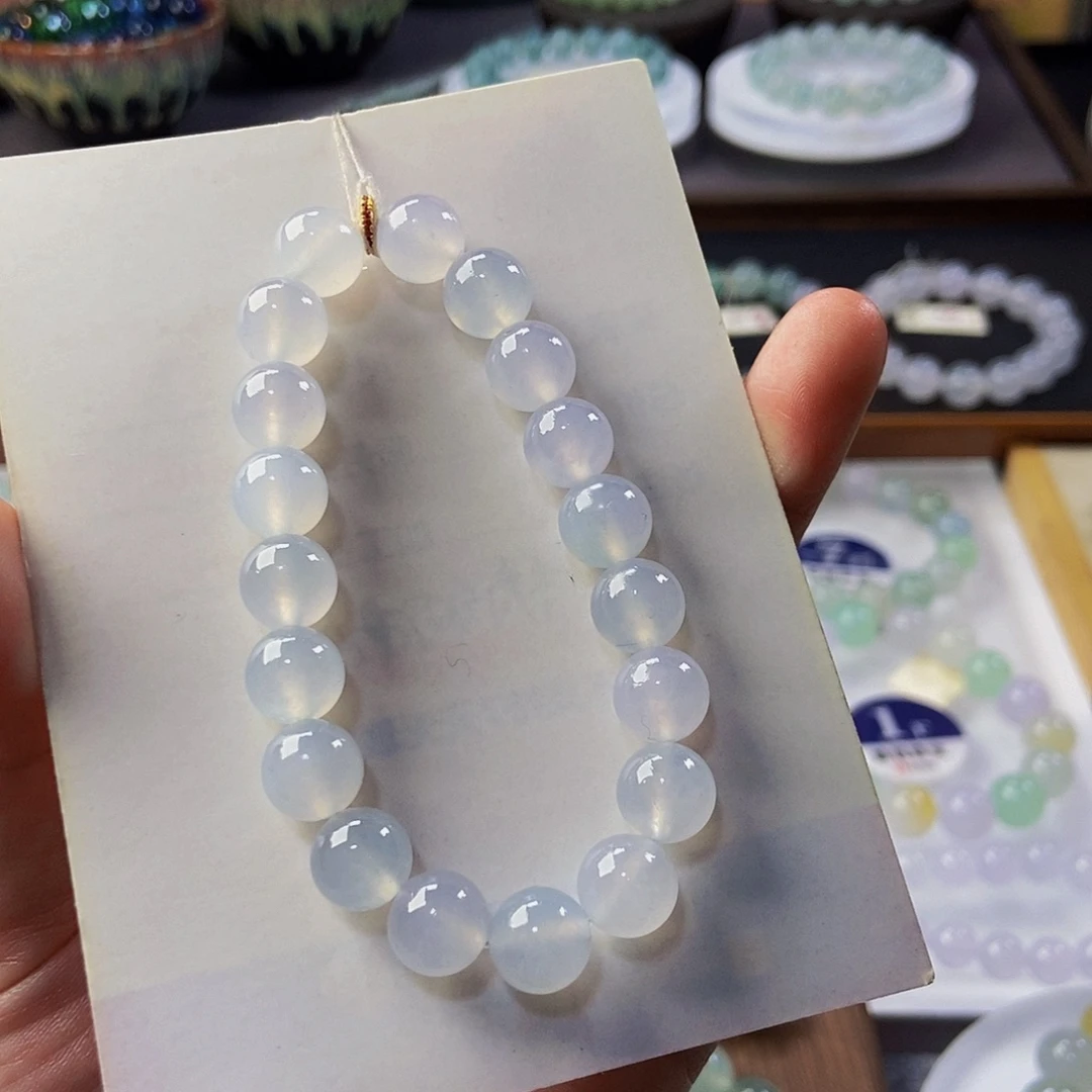 定制翡翠未镶嵌翡翠手串卡9.8