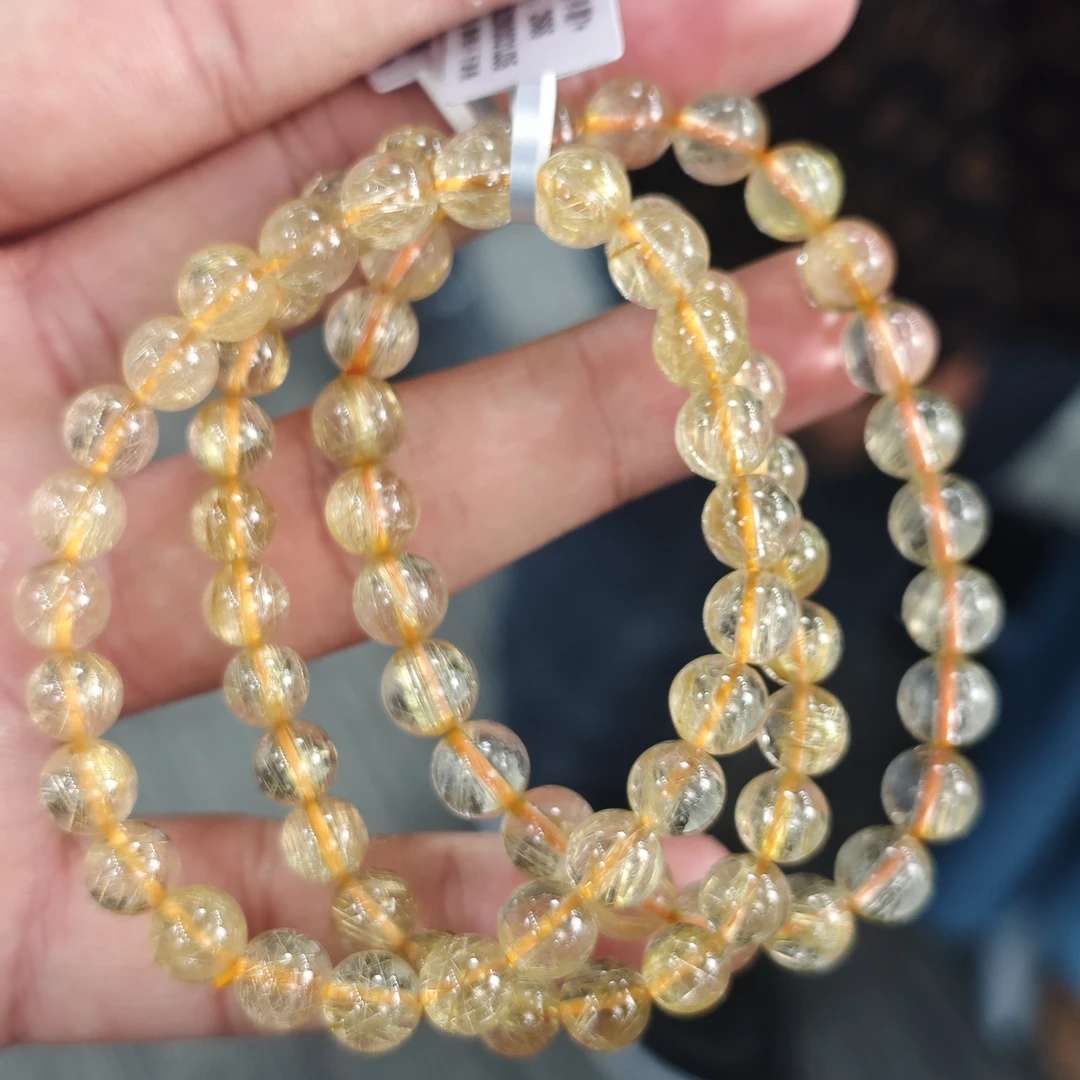 【书记甄选】天然金发晶单圈手链 多样性发一件 约7mm GCK952