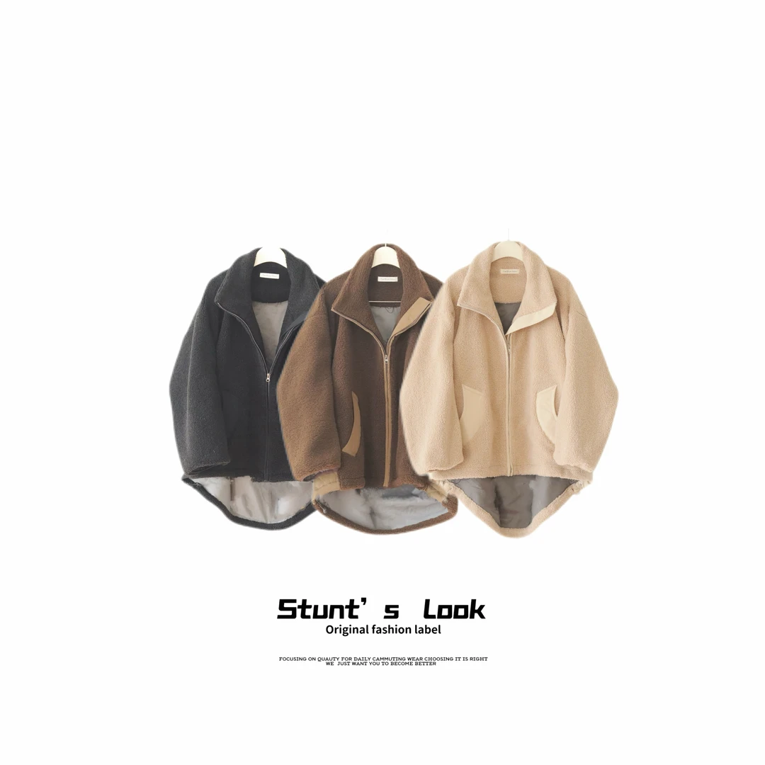 土星 2025春季新款个性龟背感摇粒绒外套春秋保暖1258