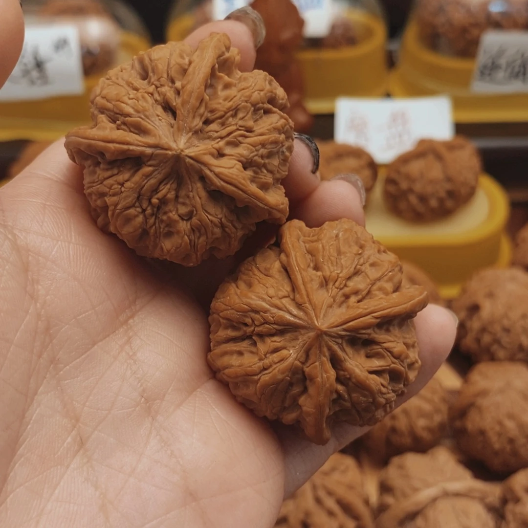 吊坠文玩核桃39全品雨花石三棱