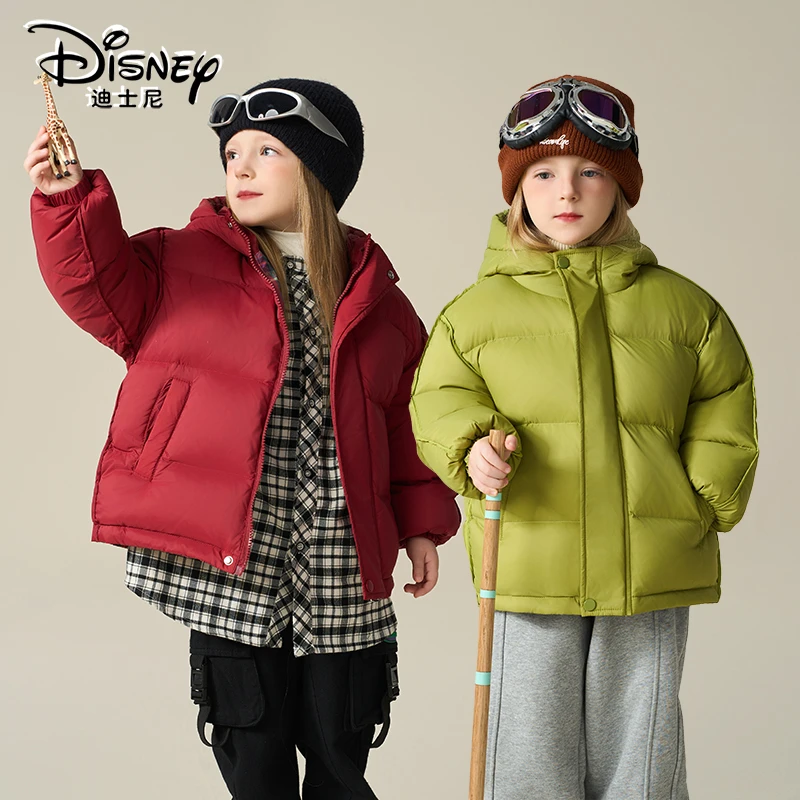 Disney/迪士尼儿童羽绒服连帽冬穿加厚格子羽绒服外套XMT4SU872