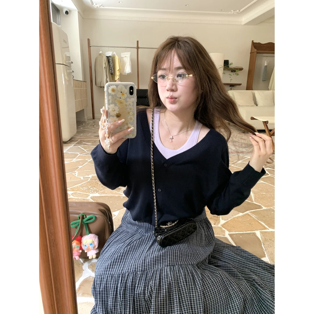 脚趾筋微胖MM大码Jio的舒适区   两件式拼色套头针织衫