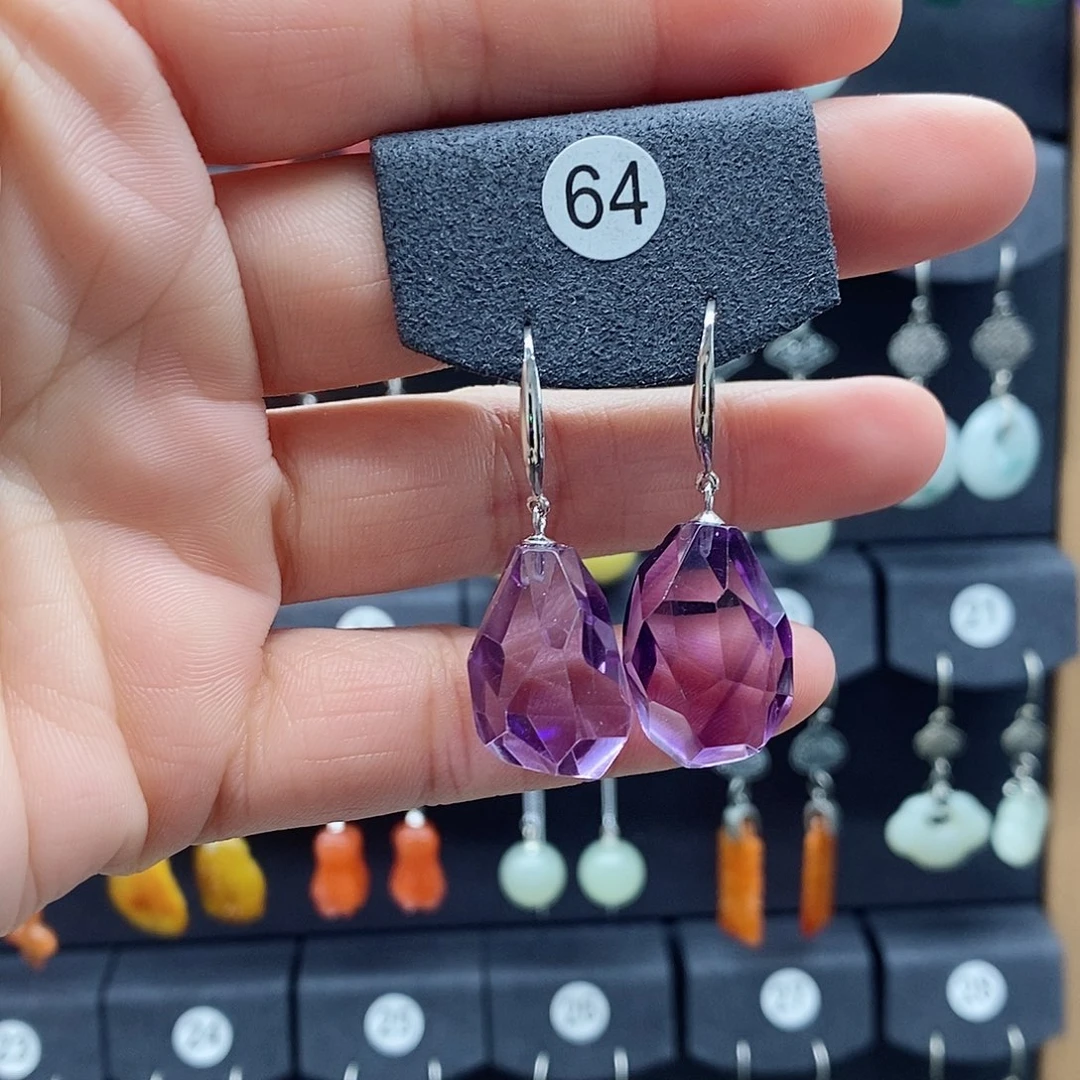 翡翠银S925镶嵌耳饰静**开