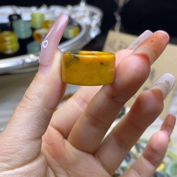 蛇纹石玉合金戒指52-17.6