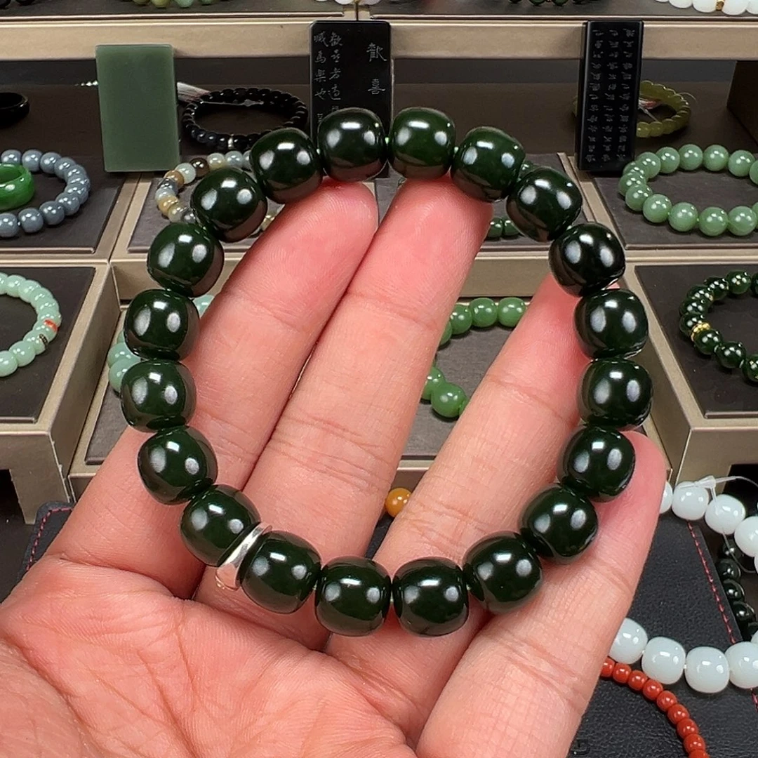 和田玉未镶嵌手链卡11mm