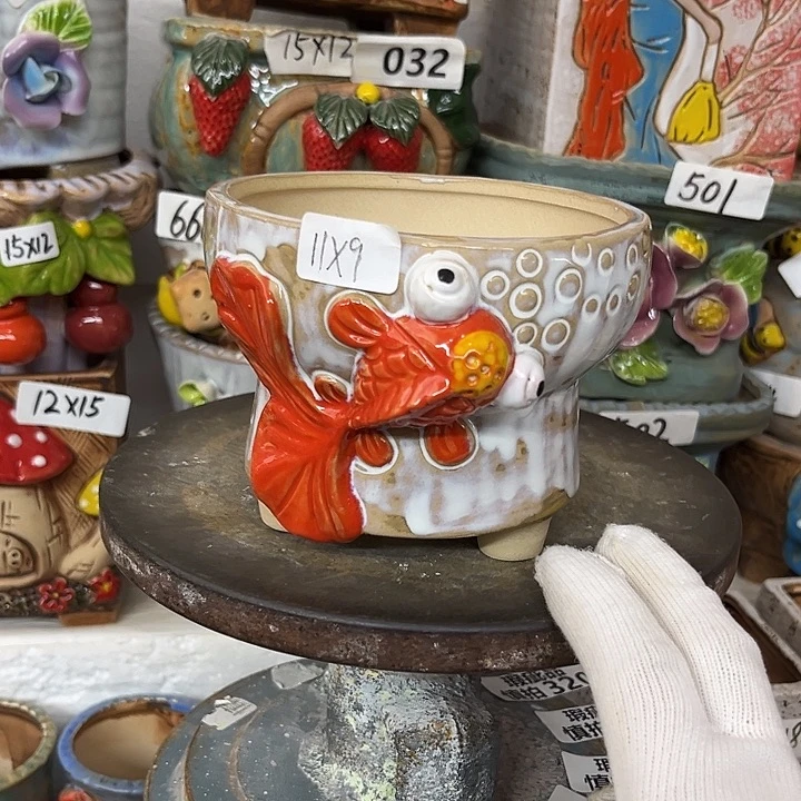 粗陶材质多肉花盆