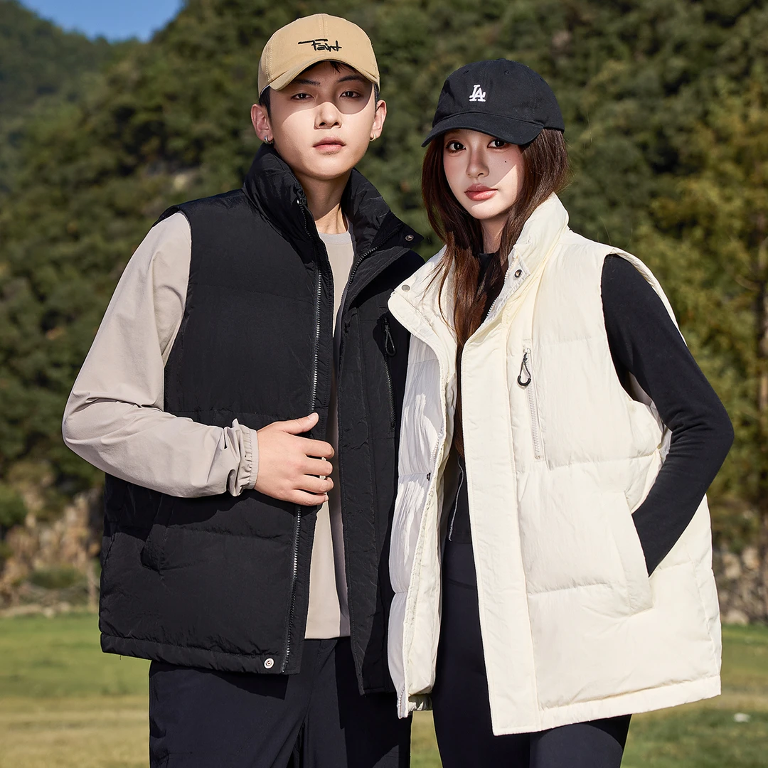 羽绒服男女款秋冬保暖防寒休闲时尚百搭短款羽绒情侣马甲立领外套