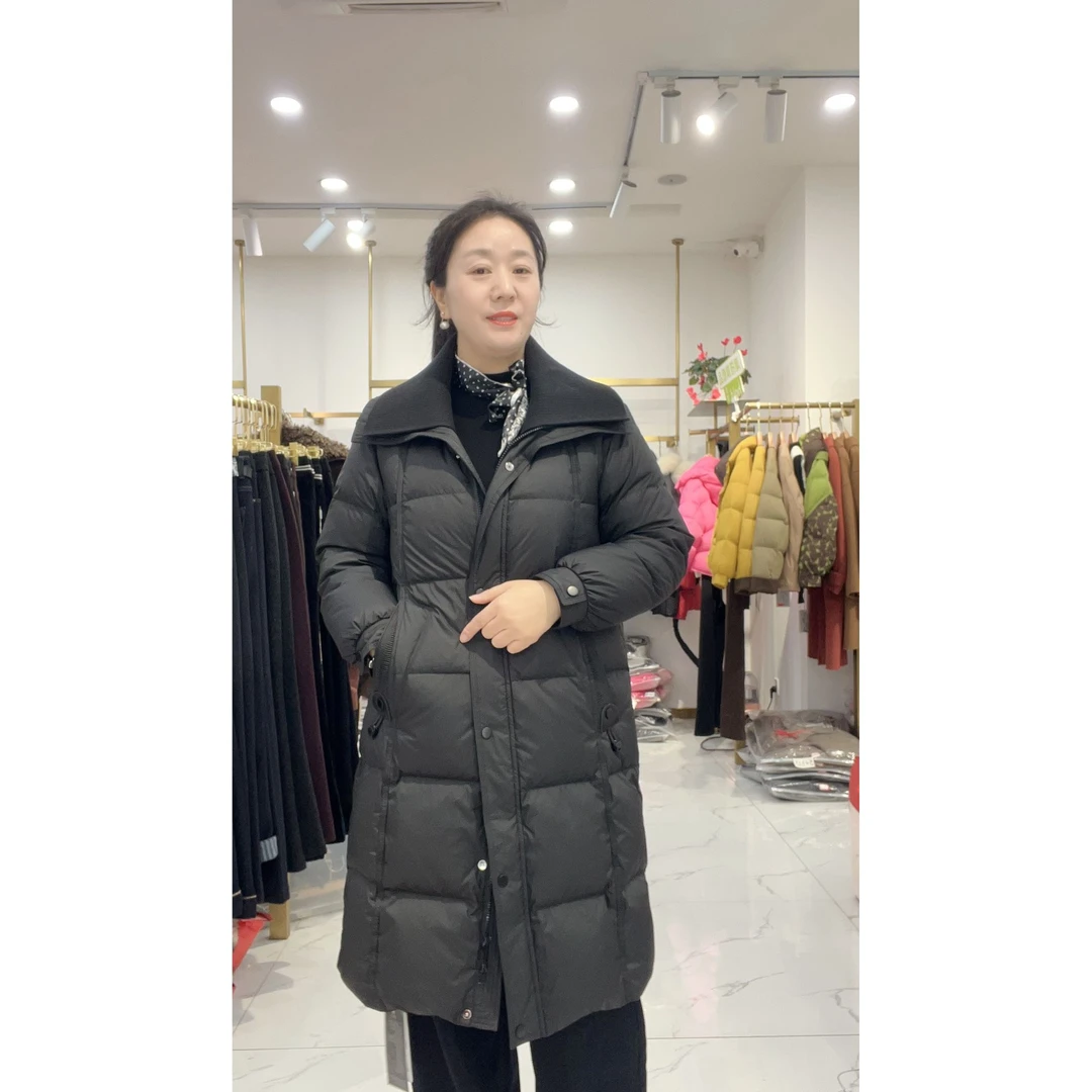 2025休闲时尚翻领潮流中长羽绒服1032