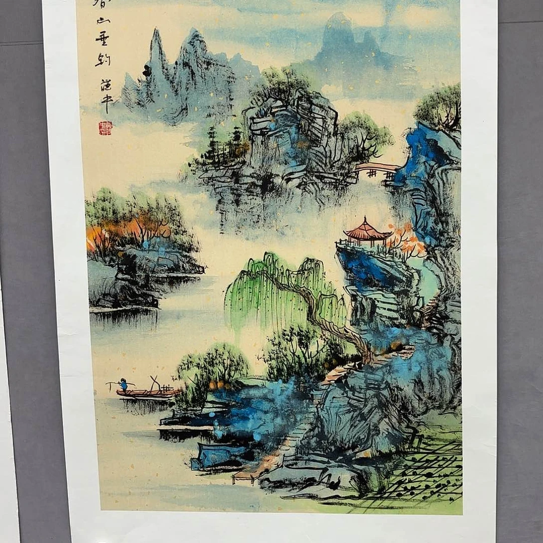 国画艺术家真人手绘