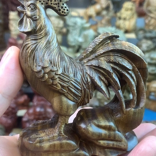 木质类绿檀木公鸡好货的