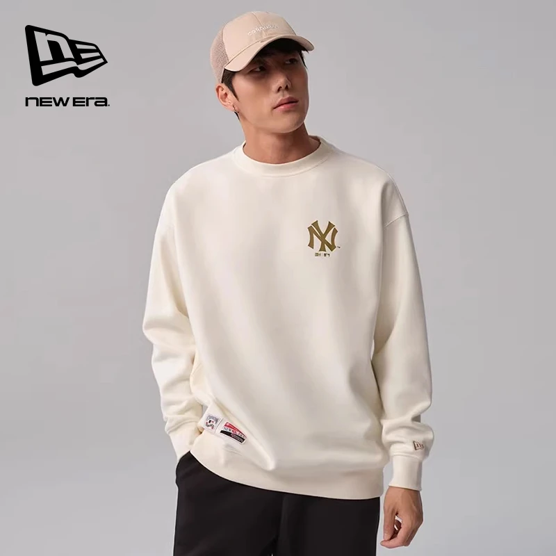 New Era纽亦华新款MLB系列复古卫衣情侣款长袖套头衫时尚百搭运动