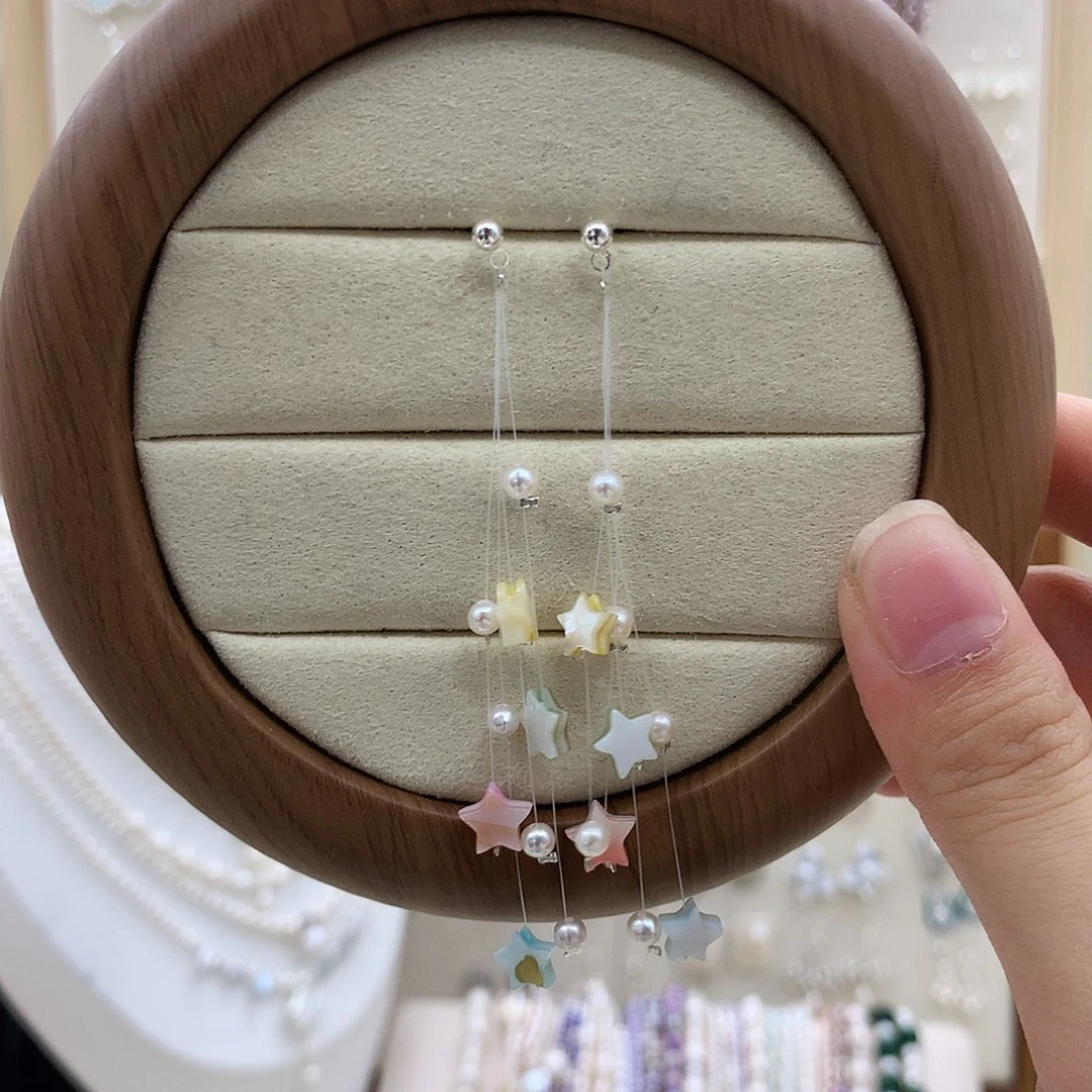 淡水珍珠耳饰银S925镶嵌