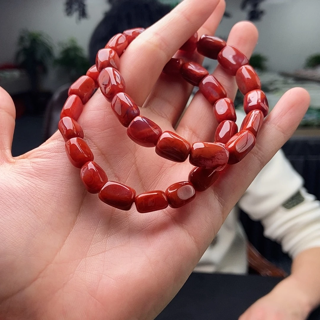 南红玛瑙未镶嵌颈饰手串 颜色多样性发拍一发一