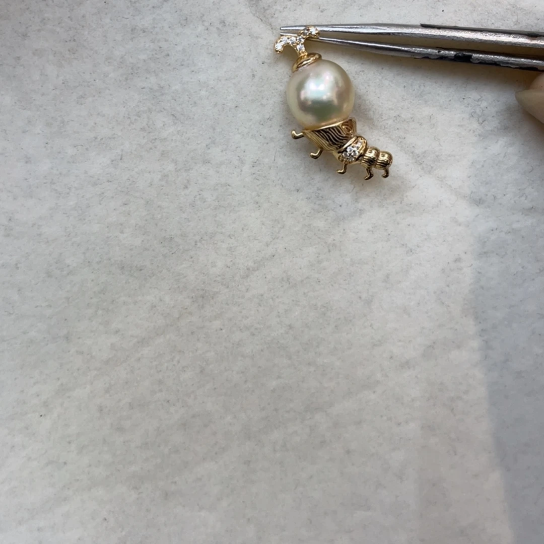 海水珍珠吊坠(不含链)银S925镶嵌