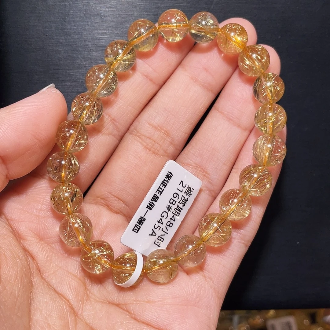 偶***神水晶未镶嵌手链高透发晶8.9mm