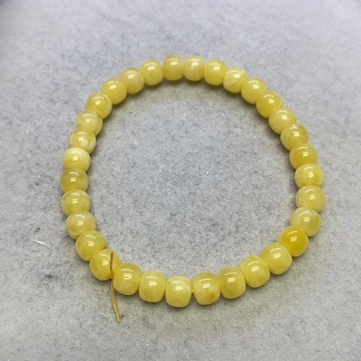 蜜蜡裸石未镶嵌手串