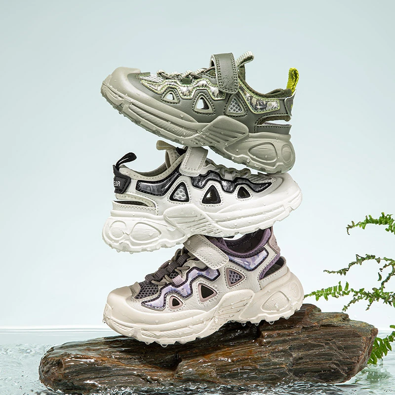 哈比熊童鞋新款男童2025年春夏季包头运动凉鞋舒适时尚镂空框子鞋