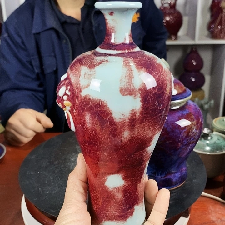瓷片尚峰钧窑作品摆件