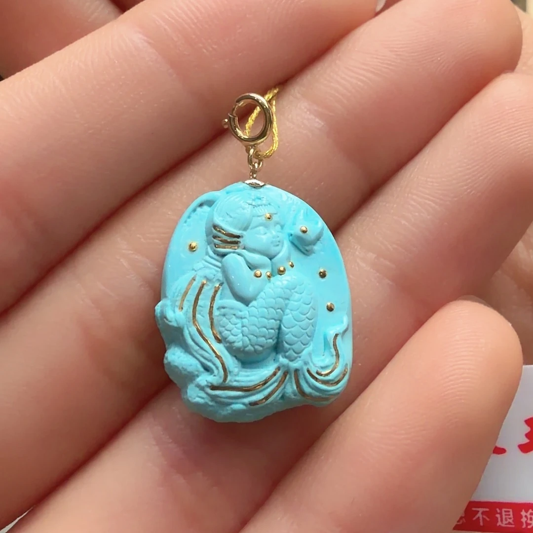 绿松石未镶嵌颈饰