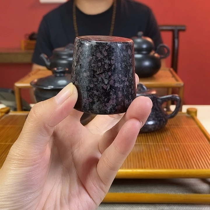 茶杯紫砂石榴石盖置