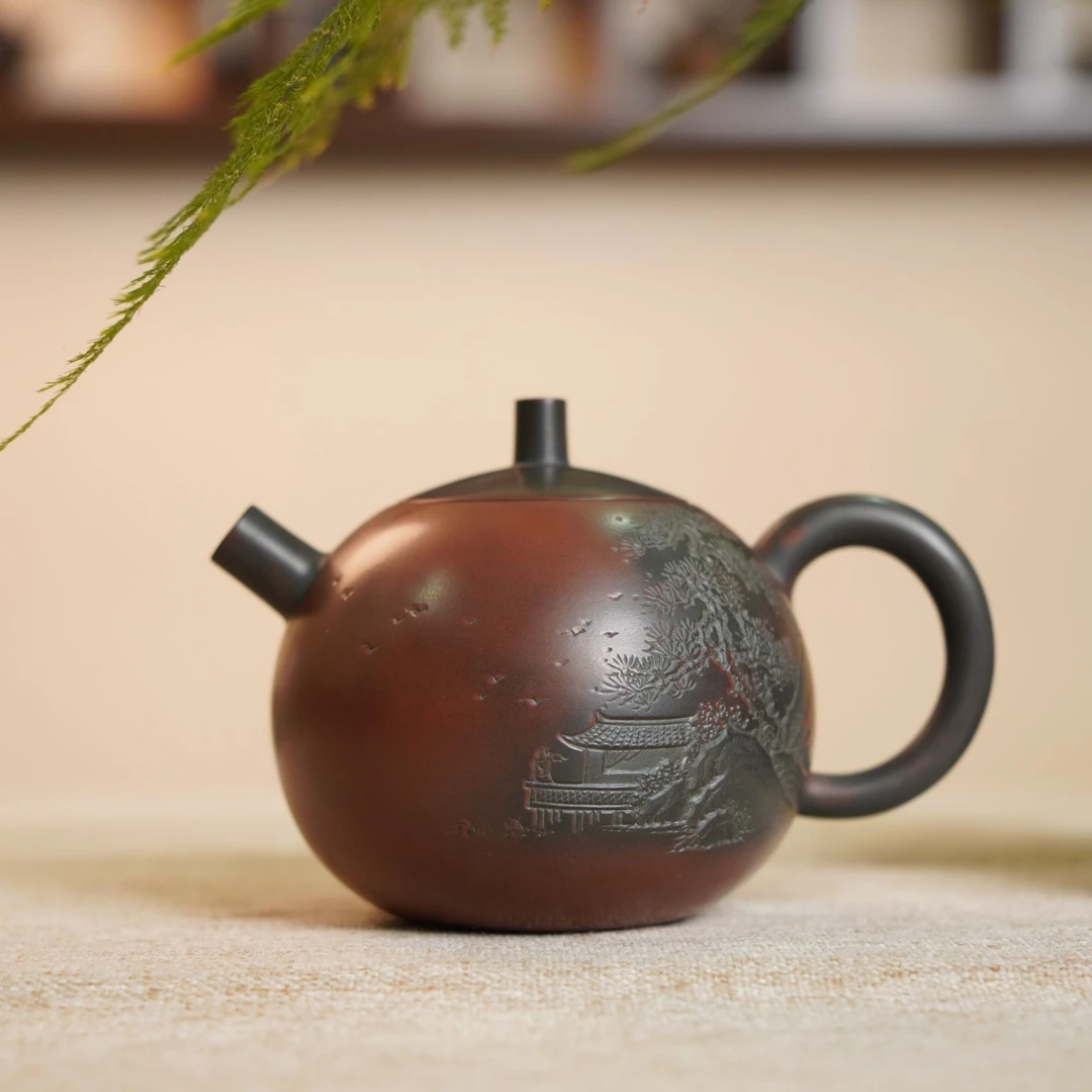 陶礼【澄波倚亭】广西钦州坭兴陶茶壶大师壶单壶230ml